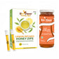 Bee Cause honey zips and slim honey packaging on a white background