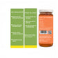 Honey jar with label and green highlighter card on a white background