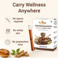 Bee Cause Ashwagandha Infused Honey Zips packaging with honey stick and leaves on a beige background.