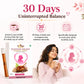 Promotional banner for a 30-day supply of BeeCause women wellness honey zips designed to cover the entire monthly cycle naturally for less than the cost of a daily cup of coffee.