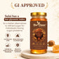 Bee Cause Sulai Honey jar with product details on a white, showing low gi detaisl in background