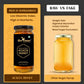A comparison graphic for Bee Cause Acacia Honey showing a real honey jar on the left and a rendered jar of syrup on the right under the heading 'RAW VS FAKE'. The left panel highlights antioxidants, low glycemic index, and nutrients, while the right panel lists potential downsides of other sugar syrups.