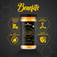 An infographic titled "Benefits" displaying Bee Cause Acacia Honey surrounded by key health advantages: promotes digestive health, acts as an anti-inflammatory, is rich in antioxidants, and boosts the immune system.