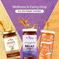 A split promotional graphic featuring "Stay Calm" with Relax Honey and "Stay Fit" with Slim Honey over background images of women.