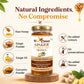 Bee Cause Ginger Curcumin Honey jar with natural ingredients listed on a light background