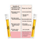 Side packaging panel of Bee Cause Her Harmony Honey Zips showing recommended morning usage directions, safety disclaimer for pregnant or lactating women, and natural source of energy benefits.
