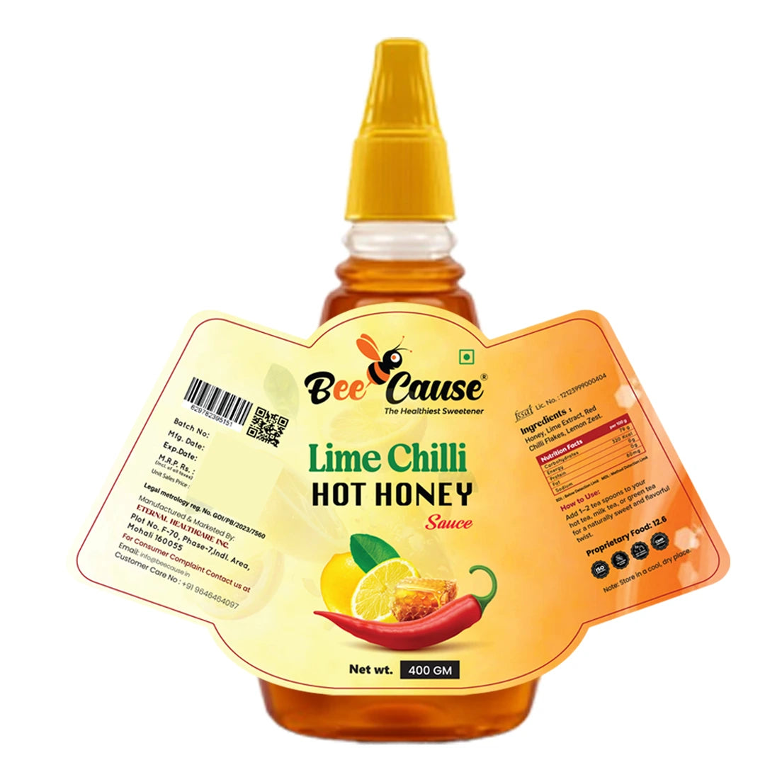 Lime Chilli Hot Honey Sauce-400gm - Bee Cause