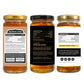 Three glass jars of honey shown side by side on a white background, displaying different label designs: one with a beige label, one with a black label, and one with a white label.