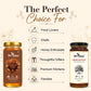 Two jars of Bee Cause honey presented on a beige promotional background with decorative text reading 'The Perfect Choice For' and a list of target groups including food lovers, chefs, honey enthusiasts, gift buyers, premium kitchens, and families.