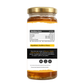 BeeCause Organic Sunflower Honey jar back label showing nutrition facts, sunflower honey ingredients, certifications and product details